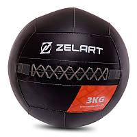 Мяч волбол для кроссфита и фитнеса Wall Ball TA-7822 Zelart 4 кг Черный 56363232 z110-2024