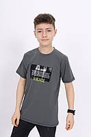 Сіра футболка для хлопчика 164 см Туреччина
