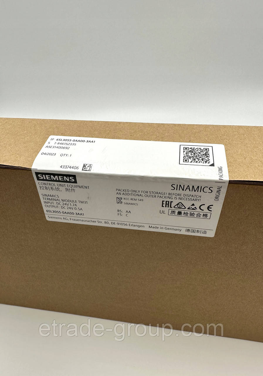 Модуль Siemens SINAMICS 6SL3055-0AA00-3AA1