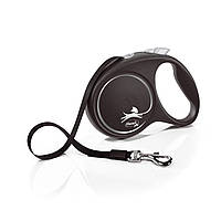 Поводок рулетка для собак Flexi Black Design L 5 м до 50 кг Черный NX, код: 7722080
