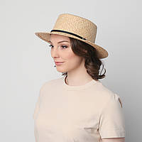 Шляпа унисекс канотье LuckyLOOK 844-156 One size Желтый z17-2024