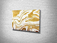 Картина в вітальню спальню для інтер'єру Абстракція золотий пісок KIL Art 122x81 см (599) z17-2024