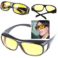 Водительские очки поляризованные антифары от Солнца HD Vision Visor Day & Night Желтые hd