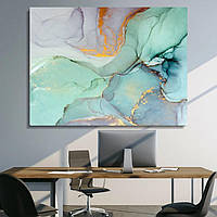 Картина в гостиную спальню для интерьера Мраморный холст KIL Art 81x54 см (601) z17-2024