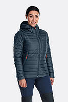Пуховик женский Rab Microlight Alpine Long Jacket Womens 12 Темно-Синий z110-2024