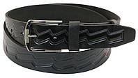 Кожаный ремень Skipper 110-130 x 3.8 см Черный (1033-38) z11-2024