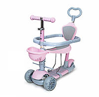 Самокат Scooter Smart 5in1. Pink (многофункциональный, с бортиком) 836618788 z14-2024