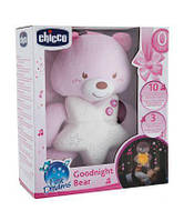 Игрушка-подвеска ночник Медвежонок розовый Chicco IR44262 z17-2024