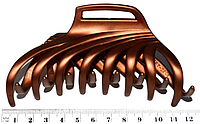 Краб для волосся каучуковий Матовий max. Довжина 13 см.