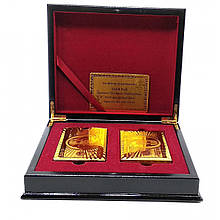 Карти гральні пластикові Duke Gold Foil 2 колоди по 54 аркуші 87х62 мм у скриньці (DN32416) z11-2024