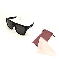 Солнцезащитные очки Rinawale Miami в черной матовой оправе с белой дужкой и черной линзой z14-2024