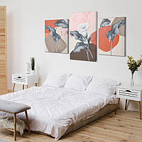 Модульная картина Malevich Store из трех частей Нежный цветок 141x90 см (MK322007) z17-2024
