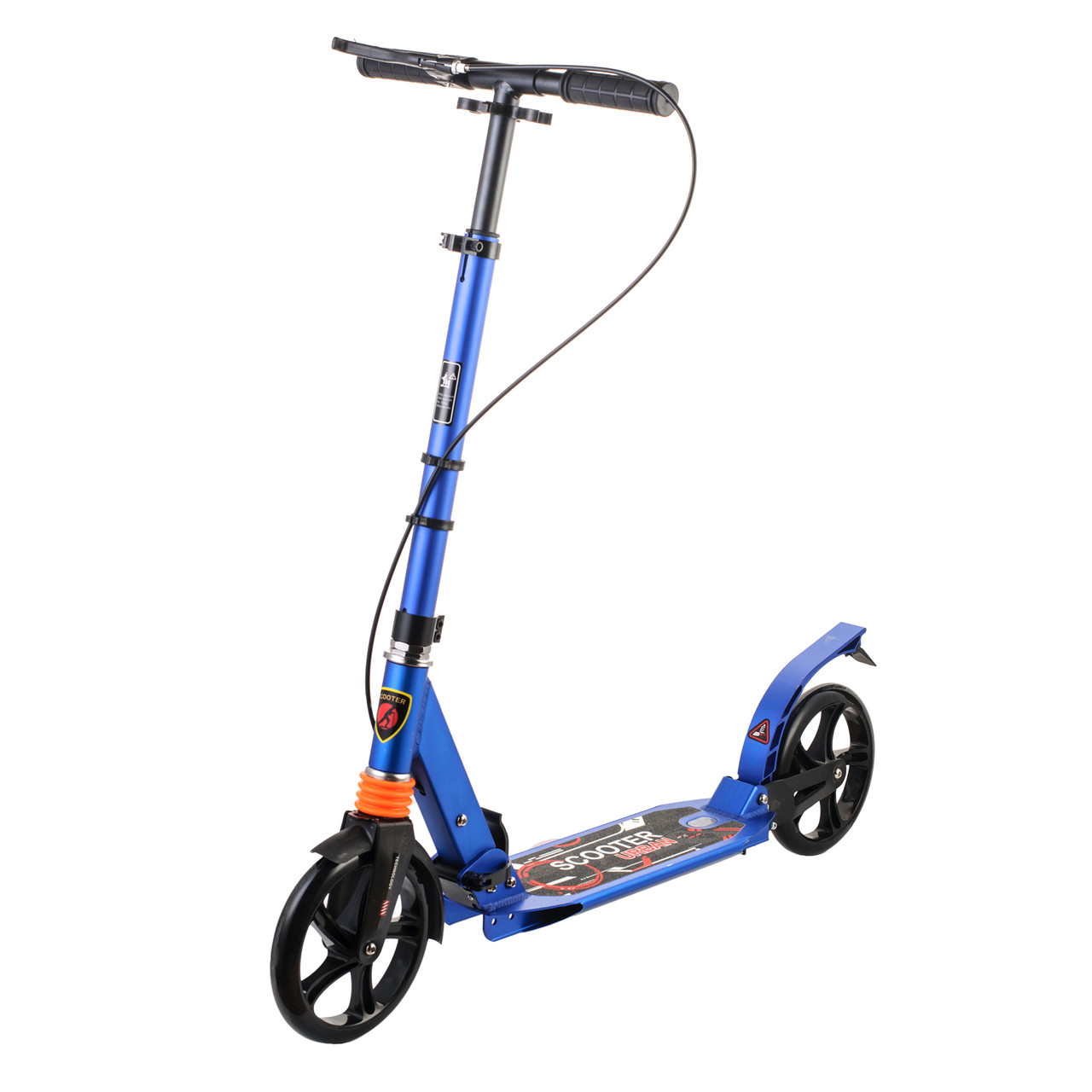 Самокат дитячий Urban Scooter колеса 200мм PU з ручним гальмом Синій 10+ 119Dblue, фото 1