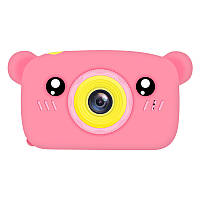 Фотоаппарат детский мишка Gnizdo Teddy GM-24 фотокамера Pink (vi028-hbr) z14-2024