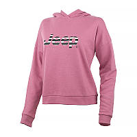 Женское Худи JEEP HOODED CROPPED SWEATSHIRT Striped Print Фиолетовый XL (O102609-P490 XL) z110-2024