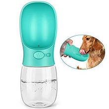 Портативна поїлка SUNROZ Dog Bottle для собак 350 мл Блакитна (SUN0860) z11-2024