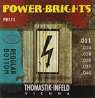 Струны для электрогитары Thomastik-Infeld PB111 Power-Brights Regular Bottom Medium Electric Guitar Strings