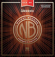 Струны для акустической гитары D'Addario NB13556BT Nickel Bronze Balanced Tension Light Acoustic Guitar Medium