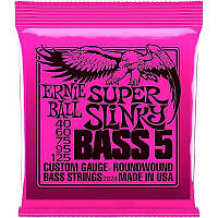 Струны для бас-гитары Ernie Ball 2824 Super Slinky Nickel Wound 5-String Bass 40/125 z14-2024