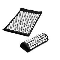 Коврик массажно-акупунктурный Life style Acupressure Mat and Pillow Set с подушкой 64 х 40 см Черный z17-2024