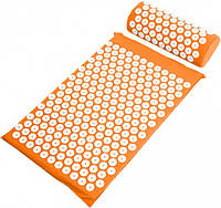 Коврик массажно-акупунктурный Life style Acupressure Mat and Pillow Set с подушкой 64 х 40 см Оранжевый