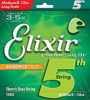 Струна Elixir 15432 Nanoweb Coated Nickel Plated Steel Single Bass String 130 Light B/TW z14-2024