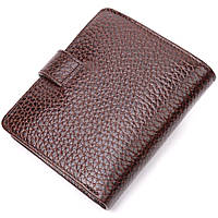 Чоловічий гаманець із натуральної грубозернистої шкіри KARYA 21373 Коричневий z110-2024