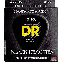 Струны для бас-гитары DR BKB-40 Black Beauties K3 Coated Medium Bass 4-Strings 40/100 z14-2024