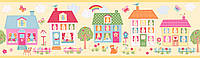 Бумажные детские обои (Бордюр) ICH Coconet 573-2 Разноцветные z11-2024