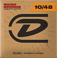 Струни для акустичної гітари Dunlop DAB1048 Acoustic Bronze 80/20 Extra Light Guitar Strings 10/48 z14-2024