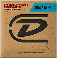 Струни для акустичної гітари 6 шт Dunlop DAP1254 Acoustic Phosphor Bronze Light Guitar Strings 12/54