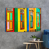 Картина на холсте KIL Art Красочный дом 81x54 см (243) z17-2024