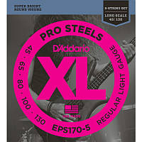 Струны для бас-гитары D'Addario Pro Steels EPS170-5 Regular Light 5-String Bass 45/130 z14-2024