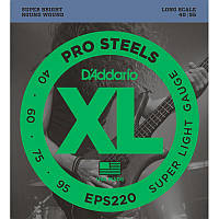 Струны для бас-гитары D'Addario EPS220 Pro Steels Super Light Electric Bass Strings 40/95 z14-2024