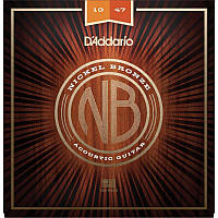 Струны для акустической гитары D'Addario NB1047 Nickel Bronze Extra Light Acoustic Guitar Strings 10/47