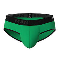 Мужские анатомические слипы из хлопка Anatomic Slips Black Series зелёный MAN's SET XL z17-2024