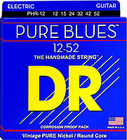 Струны для электрогитары DR PHR-12 Pure Blues Pure Nickel Extra Heavy Electric Strings 12/52 z14-2024