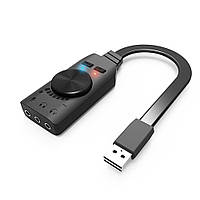 Внешняя звуковая карта USB 7.1 Channel адаптер 3.5mm для наушников и микрофона Plextone GS3 QM, код: 6983936