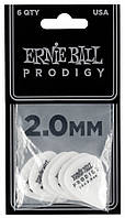 Медиаторы Ernie Ball 9202 Standard Prodigy White Player's Pack 2.0 mm (6 шт.) z14-2024