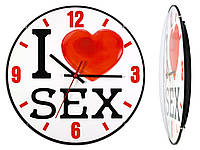 Часы настенные Montre I love sex Большое сердце 30х30х5 см Стекло Тихий ход (19047) z11-2024