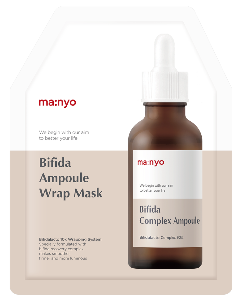 Маска гідрогелева з біфідобактеріями Manyo Bifida Ampoule Wrap Mask, фото 1