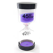 Годинник пісочний None на 45 хвилин 13х5.5х5.5 см Фіолетовий пісок (DN32238A) z11-2024