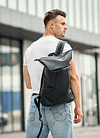 Мужской рюкзак ролл Sambag RollTop X черный (24320001m) UP, код: 8111391