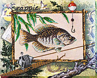 Набор для вышивки бисером на натуральном художественном холсте Абрис Арт Удачная рыбалка AB-592 z17-2024
