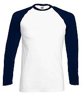 Лонгслив Fruit of the Loom Long sleeve baseball 3XL Темно-синий (0610280WE3XL) z11-2024