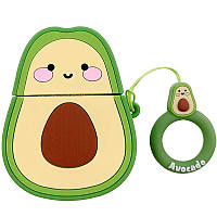 Силиконовый футляр Epik Smile Fruits series для наушников AirPods 1/2 + кольцо Avocado 765883 z11-2024