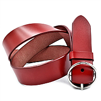 Женский кожаный ремень Le-Mon 110-115 см Красный (nwzh-35k-0083) z11-2024