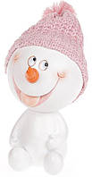 Статуэтка Снеговичок в розовой шапке 16 см Bona DP43061 IN, код: 6674674