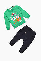 Костюм малявка для мальчика (реглан+штаны) Breeze 17915 86 см Зеленый (2000989457862) IN, код: 7958074