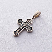 Золотой крестик с распятием (чернение) п03205 Оникс IN, код: 6731514